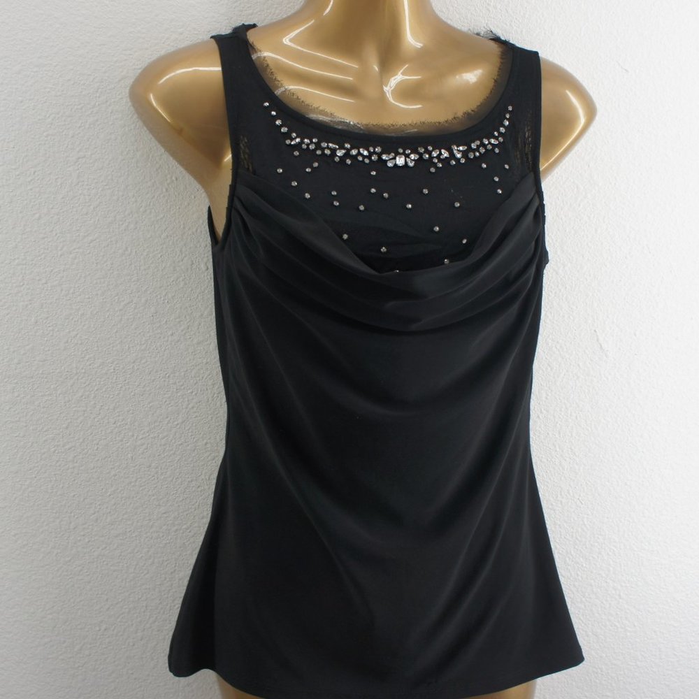 white house black market jeweled top size XS